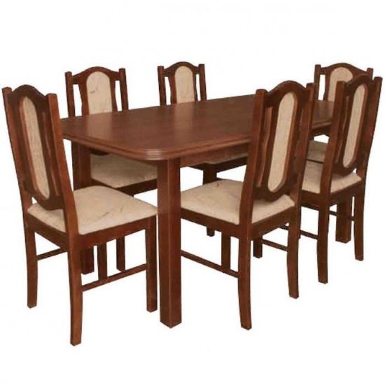 Stalo ir kėdžių komplektas Filip 1+6 ST572 riešutmedžio KR573 BR281 monaco2 paveikslėlis