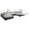Kampinė sofa su miego funkcija Lotus U Orinoco 21+Madryt 1100 dešinės pusės paveikslėlis