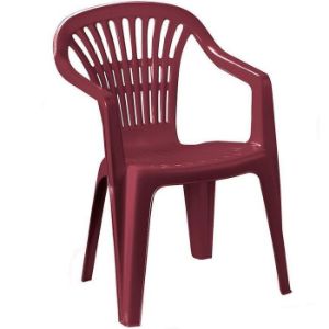 Paveikslėlis Plastikinė sodo kėdė Scilla bordo spalvos