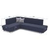 Loona Evolution 12 / 15 Kampinė sofa su miegamąja funkcija, kairioji pusė paveikslėlis