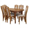Stalo ir kėdžių komplektas Paul 1+6 ST667 I rustikal KR755 BR232 ekf cappuccino paveikslėlis