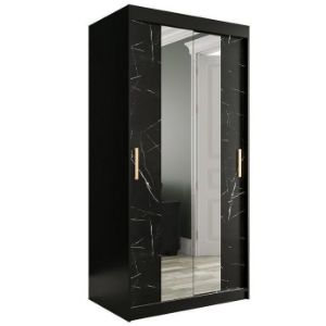 Paveikslėlis Spintelė Marble T1 100 Black/Marble Black