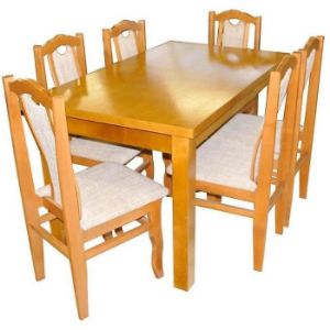 Paveikslėlis Kairo 1+6 stalo ir kėdžių komplektas ST22 140/80+40F d.rustikal W72 tap.A7