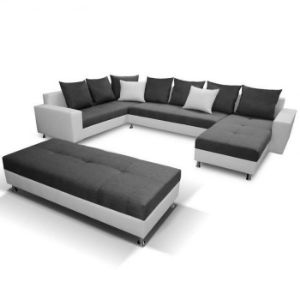 Paveikslėlis Kampinė sofa su miego funkcija Toscana I + Puf Soft 17 + Boss 12 dešininė