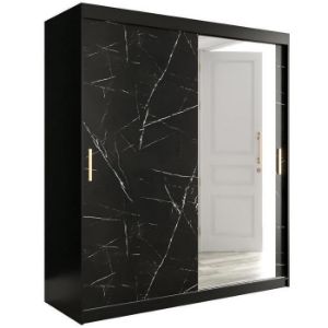 Paveikslėlis Spintelė Marble T2 180 Black/Marble Black