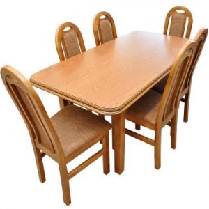 Paveikslėlis Daria 1+6 stalo ir kėdžių komplektas ST101 rustic KR7 BR232 savi6 dugnas964
