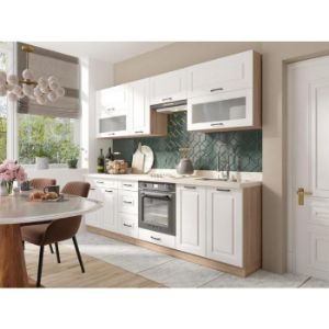 "Smart 260 C Plus" virtuvė su "Sonoma" / baltu matiniu stalviršiu paveikslėlis