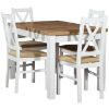 Stalo ir kėdžių komplektas Hebe 1+4 st30 120x80 +W113 wotan/balta paveikslėlis