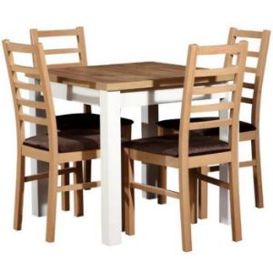 Paveikslėlis Euzebia 1+4 stalo ir kėdžių komplektas ST44+W131 ąžuolas wotan