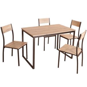 Paveikslėlis "Voto" stalo ir kėdžių komplektas Do1320 1+4 Ąžuolas/juodas