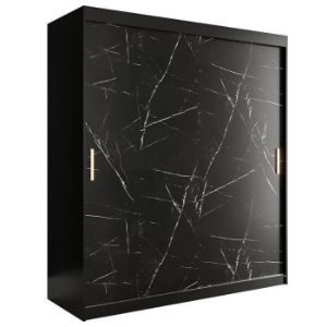 Paveikslėlis Spintelė Marble T 180 Black/Marble Black