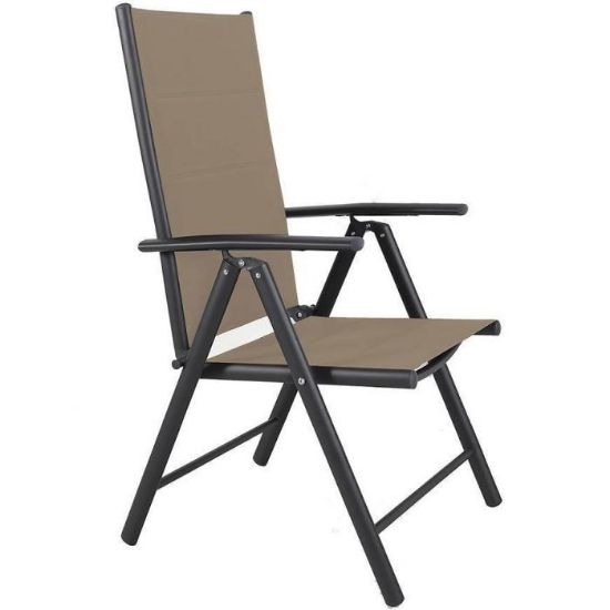 Krzesło 7-pozycyjne Vigo taupe z wypełnieniem paveikslėlis