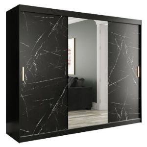 Paveikslėlis Spintelė Marble T1 250 Black/Marble Black