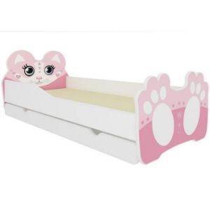 Paveikslėlis Vaikiška lova Bear 140 Pink + čiužinys ir stovas