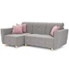 Kampinė sofa su miego funkcija Grey Enzo 161+152 medis natūralus kairysis paveikslėlis