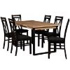 Stalo ir kėdžių komplektas Gracja 1+6 st42 150x85+48 +W114 wotan/juoda paveikslėlis