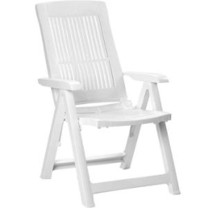 Paveikslėlis Krzesło ogrodowe plastikowe Tampa białe