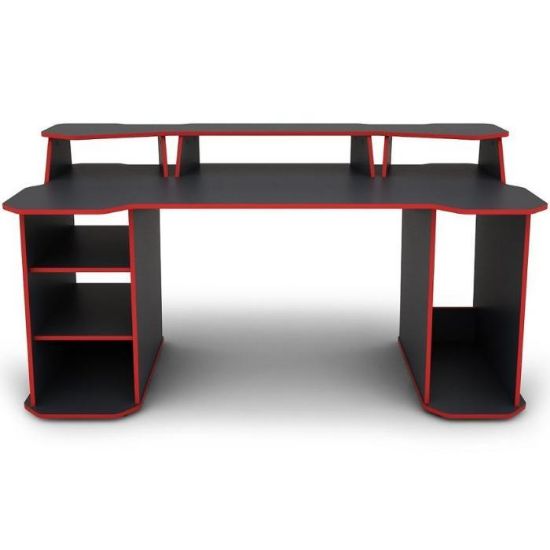 Rašomasis stalas Matrix 4 grafito/raudonas paveikslėlis