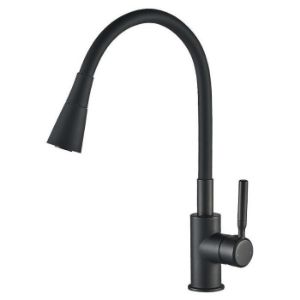 Paveikslėlis Lankstus plautuvės maišytuvas Twist juodas