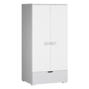 Paveikslėlis Drabužių spinta Lulu 2d/1sz White Ash