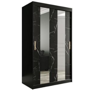 Paveikslėlis Spinta Marble Pole 120 Black/Marble Black