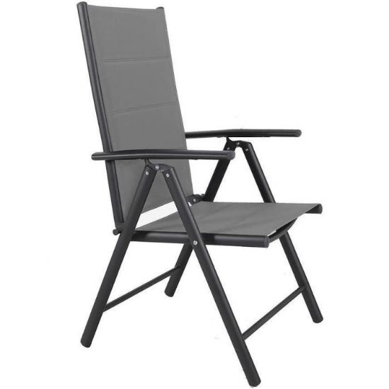 Krzesło 7-pozycyjne Vigo szare z wypełnieniem paveikslėlis