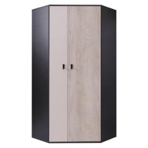 Paveikslėlis Spintelė Planet Pl2 L/P Black/Oak/Beige