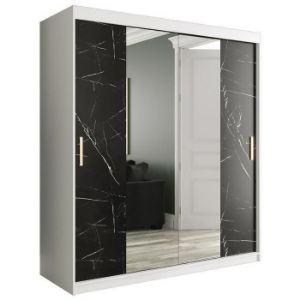 Paveikslėlis Spinta Marble T1 180 White/Marble Black