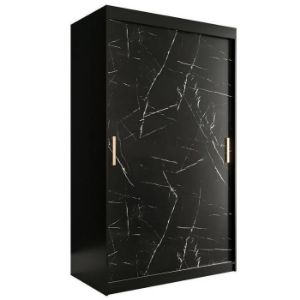 Paveikslėlis Spintelė Marble T 120 Black/Marble Black