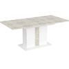 Pilkos spalvos betoninis/baltas stalas paveikslėlis
