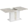 Pilkos spalvos betoninis/baltas stalas paveikslėlis