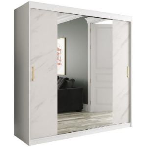 Paveikslėlis Spinta Marble T1 200 White/Marble White