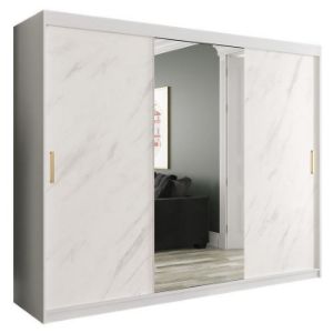 Paveikslėlis Spinta Marble T1 250 White/Marble White