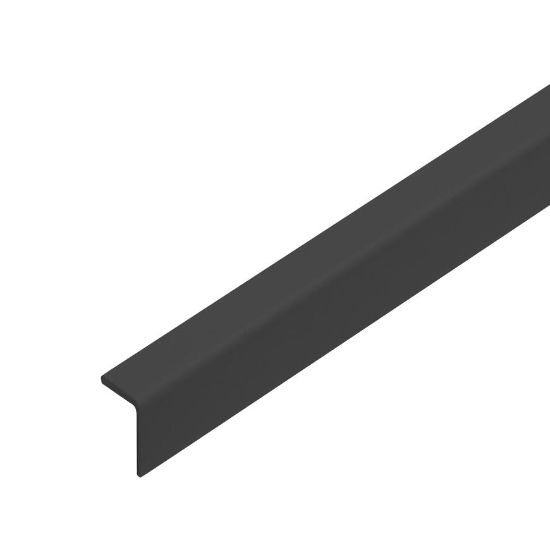 PVC kampinis strypas 20x20 juodas 2,75 m paveikslėlis