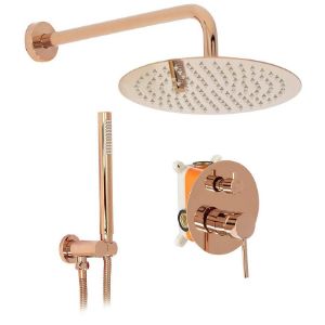 Paveikslėlis Lungo paslėpto dušo rinkinys rožinio aukso spalvos Rea P4111