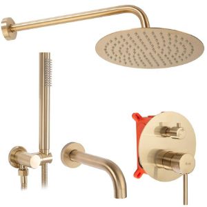 Paveikslėlis Rea P6609 Lungo aukso spalvos šlifuotas pakabinamas rinkinys Rea P6609 Lungo aukso spalvos šlifuotas pakabinamas rinkinys