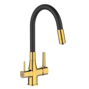 Paveikslėlis Trend auksinis kriauklės maišytuvas su filtru