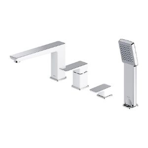 Paveikslėlis Parma 4 angų vonios maišytuvas baltas/chromas