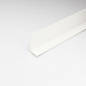 Paveikslėlis PVC kampinis strypas baltas satinas 10x10x2000