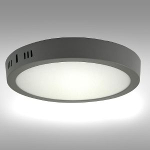 Paveikslėlis LED skydelis RING 18W 4200K apvalus šviesiai pilkas