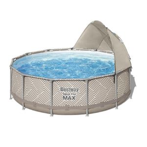 Paveikslėlis Lentynų baseinas su stogeliu 3,96 x 1,07 m 561FY