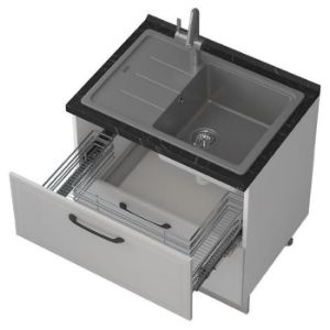 Virtuvės spintelė Evia r-80-2mz/4 perlo pilka matinė paveikslėlis