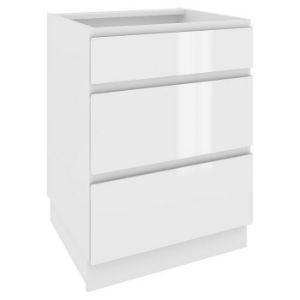 Virtuvės spintelė Campari DS6/3 baltas blizgesys BB paveikslėlis