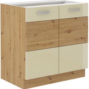 ARTISAN virtuvės spintelė kreminio blizgesio 80D 2F BB paveikslėlis