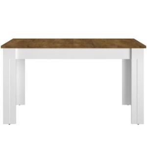 Lille 15 stalas 140/180 Baltas matinis/ ąžuolas Lefkas paveikslėlis