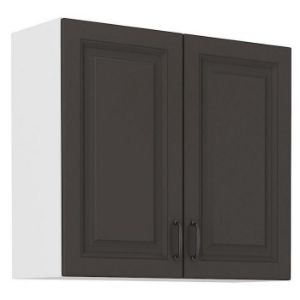 Virtuvės spintelė STILO grafito matinis/baltas 80g-72 2f paveikslėlis