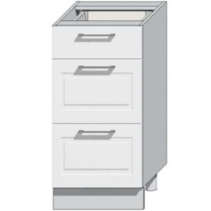 Virtuvinė spintelė Natalia D40S3 White Gloss paveikslėlis