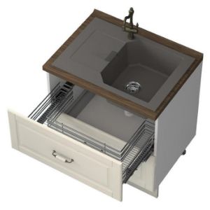 Virtuvės spintelė Evergreen R-80-2MZ/4 ivorymat paveikslėlis