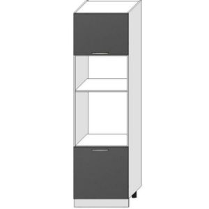 Virtuvės spintelė Oscar D60pk Mv 2133 Pl antracito blizgesys/balta paveikslėlis