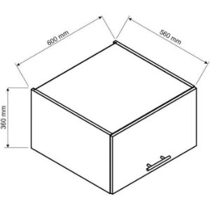 Virtuvės spintelė Zoya W60okgr / 560 White Pea / White paveikslėlis